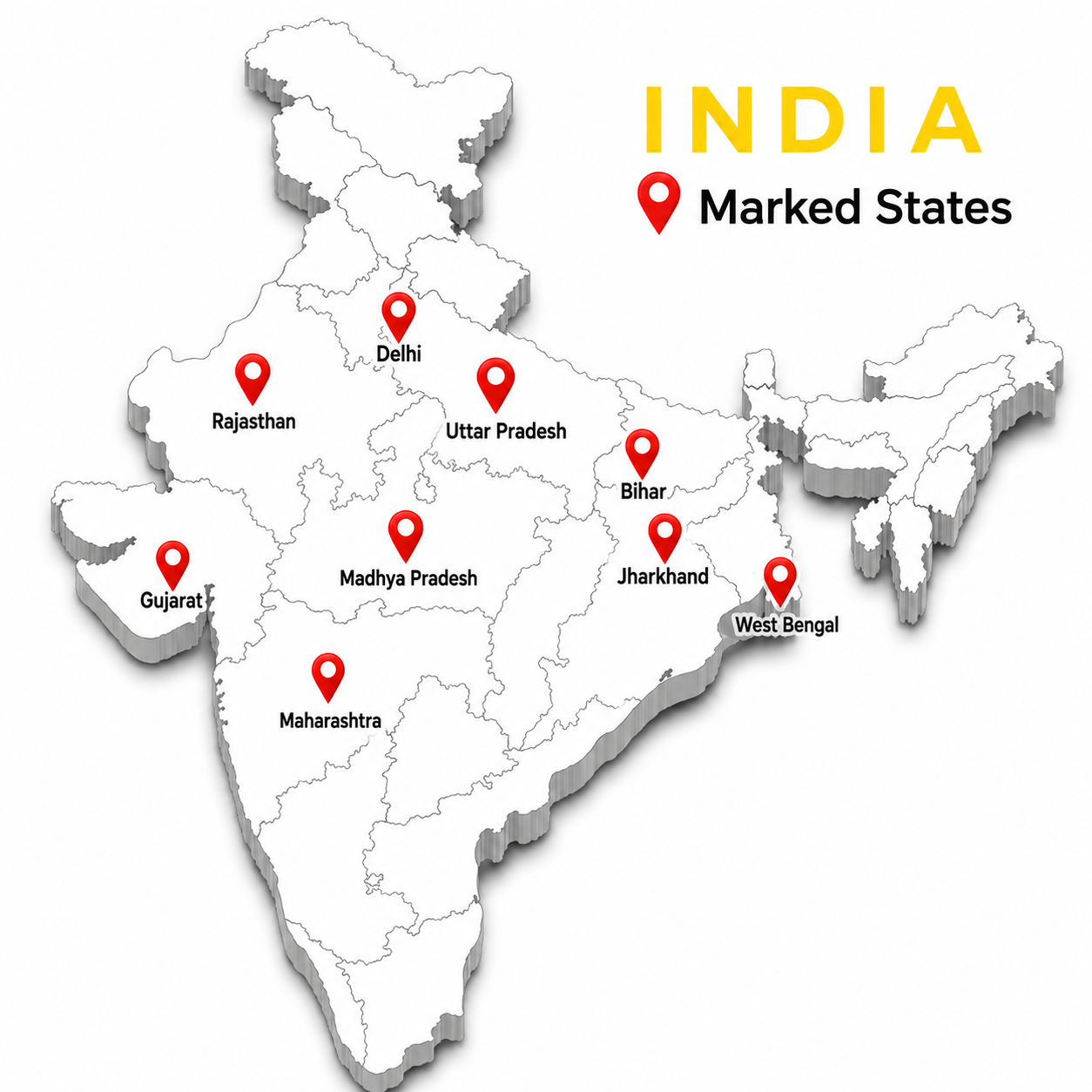 Service Area Map - Where we serve across India